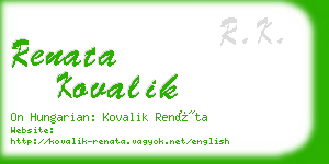 renata kovalik business card